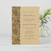 Invitation Mariage Antique Victorien Feuilles d'Automne (Debout devant)