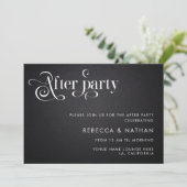 Invitation Mariage après-fête de typographie boho script vint (Debout devant)