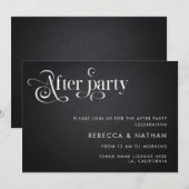 Invitation Mariage après-fête de typographie boho script vint (Devant / Derrière)