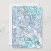 Invitation Mariage Aqua Blue Silver (Dos)