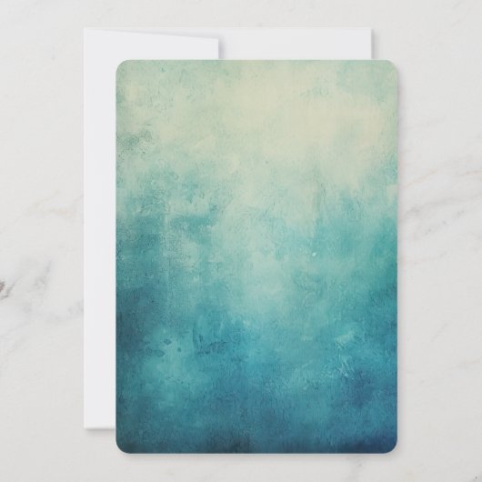 Invitation Mariage Aqua Blue Tropical Palm Trees (Dos)