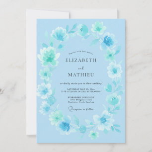 Invitation Mariage Aqua Dreamy Blossom