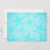 Invitation Mariage Aqua et Starfish Turquoise. (Dos)