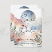 Invitation Mariage aquarelle (Devant / Derrière)