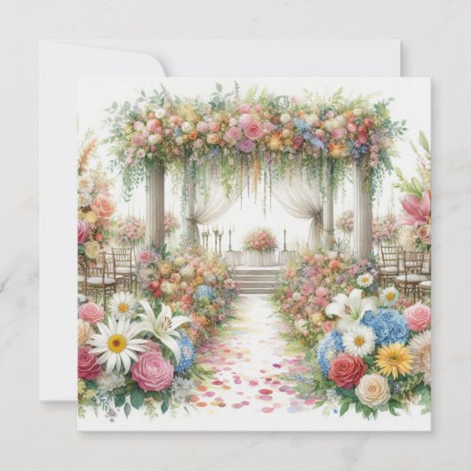 Invitation mariage aquarelle (Devant)