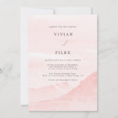 Invitation Mariage aquarelle à la campagne dans les montagnes (Devant)