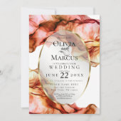 Invitation MARIAGE | Aquarelle Abstraite Couleurs d'automne 3 (Devant)