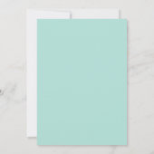 Invitation Mariage Aquarelle Aqua Rose (Dos)