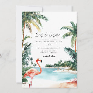 Invitation Mariage aquarelle aux Bahamas