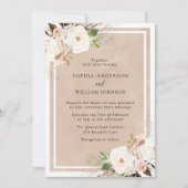 Invitation Mariage Aquarelle blanche (Devant)