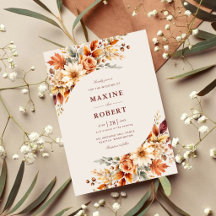 Mariage aquarelle botanique feuilles d'automne