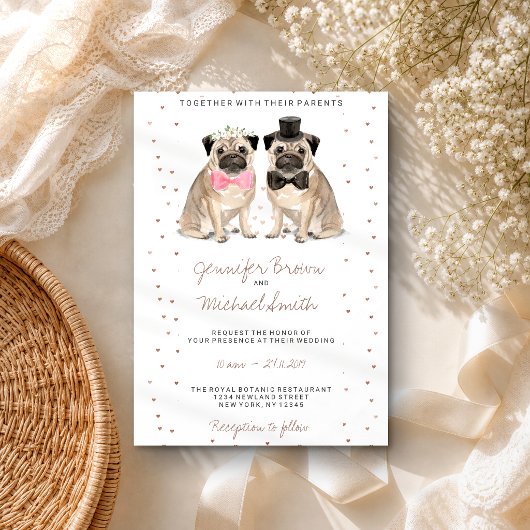 Invitation Mariage aquarelle Carlin