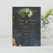 Invitation Mariage aquarelle celtique (Debout devant)