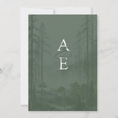 Invitation Mariage Aquarelle Classique Arbre de la Forêt Rust (Dos)