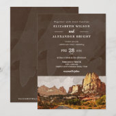 Invitation Mariage aquarelle dans le désert de Capitol Reef N (Devant / Derrière)