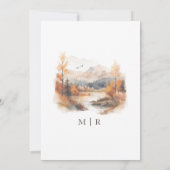 Invitation Mariage Aquarelle de Montagne (Dos)