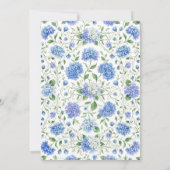 Invitation Mariage aquarelle de style Hamptons avec hydrangea (Dos)