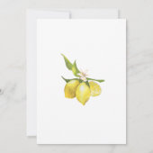 Invitation Mariage Aquarelle De Verdure De Fleurs De Citron (Dos)