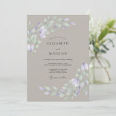 Invitation Mariage Aquarelle Douce Champignon (Debout devant)