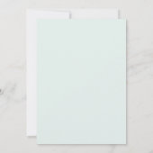 Invitation Mariage Aquarelle Douce Menthe (Dos)