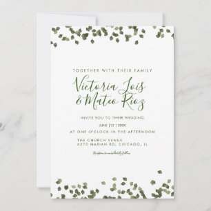Invitation Mariage Aquarelle Feuilles qui Tombent Automne