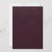 Invitation Mariage Aquarelle Fleur Moderne Violette (Dos)