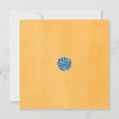 Invitation Mariage Aquarelle Hydrangeas Orange Bleu Moderne (Dos)