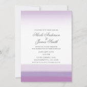 Invitation Mariage aquarelle moderne lavande, violet et blanc (Devant)