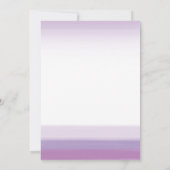 Invitation Mariage aquarelle moderne lavande, violet et blanc (Dos)