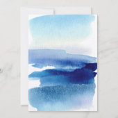 Invitation Mariage aquarelle océan bleu moderne (Dos)