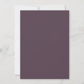 Invitation Mariage aquarelle prune mauve (Dos)