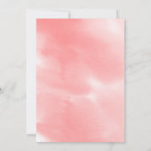 Invitation MARIAGE | Aquarelle Rose corail (Dos)