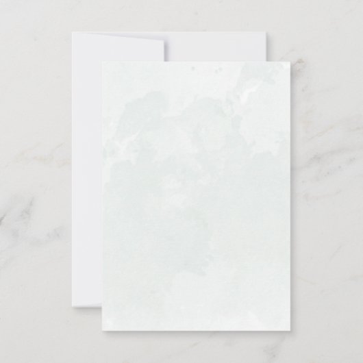 Invitation Mariage aquarelle vert rustique eucalyptus (Dos)