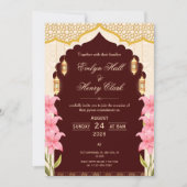 Invitation Mariage arabe élégant (Devant)