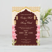 Invitation Mariage arabe élégant (Debout devant)