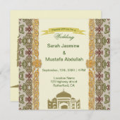 Invitation Mariage arabe islamique (Devant / Derrière)