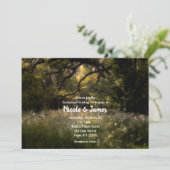 Invitation Mariage Arbre de la Forêt Enchantée Florale Rustiq (Debout devant)