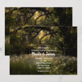 Invitation Mariage Arbre de la Forêt Enchantée Florale Rustiq (Devant / Derrière)