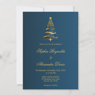 Invitation Mariage arbre de Noël minimaliste chic et élégant
