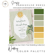 Invitation Mariage Arbre de Palmier de Soleil Chic de la Côte