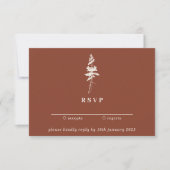 Invitation Mariage Arbre de Pin Forêt Rustique Indépendant Te (Devant)
