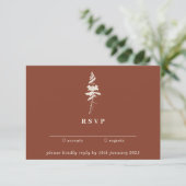 Invitation Mariage Arbre de Pin Forêt Rustique Indépendant Te (Debout devant)