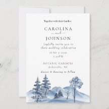Mariage arbre d'hiver à l'aquarelle et terres de m