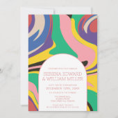 Invitation Mariage Arc coloré Abstrait (Devant)