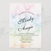 Invitation Mariage arc-en-ciel gay script (Devant)