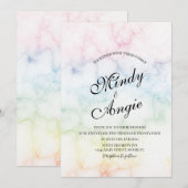 Invitation Mariage arc-en-ciel gay script (Devant / Derrière)