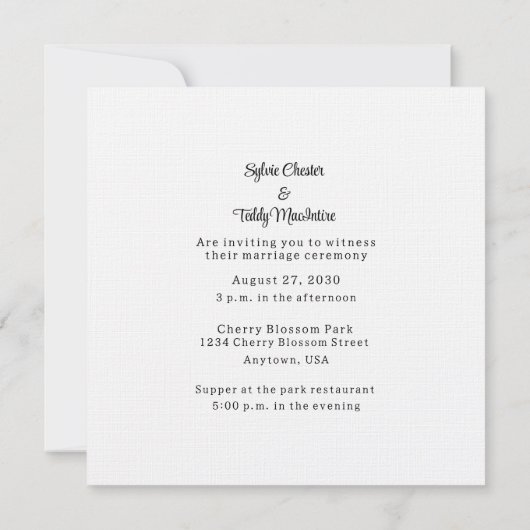 Invitation Mariage arc-en-ciel lesbien (Dos)