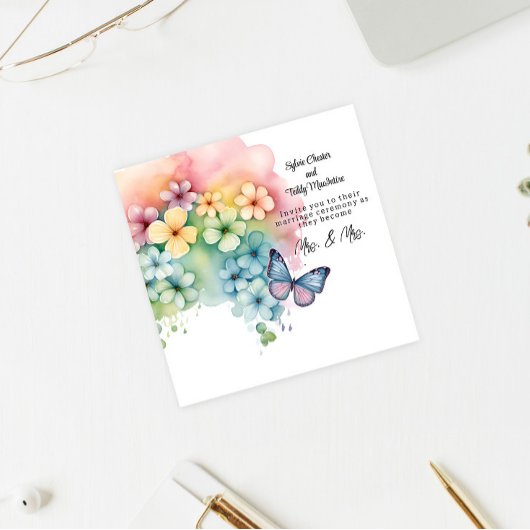 Invitation Mariage arc-en-ciel lesbien