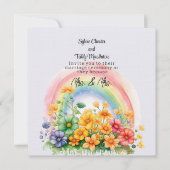 Invitation Mariage arc-en-ciel lesbien (Devant)