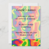 Invitation Mariage arc-en-ciel psychédélique (Devant)